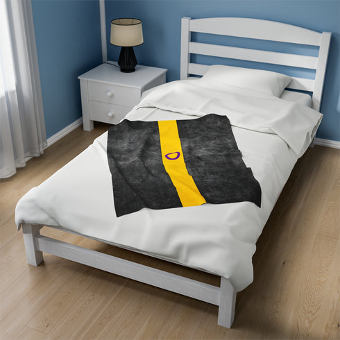 Grunge Intersex Pride Flag Stripe Velveteen Plush Blanket
